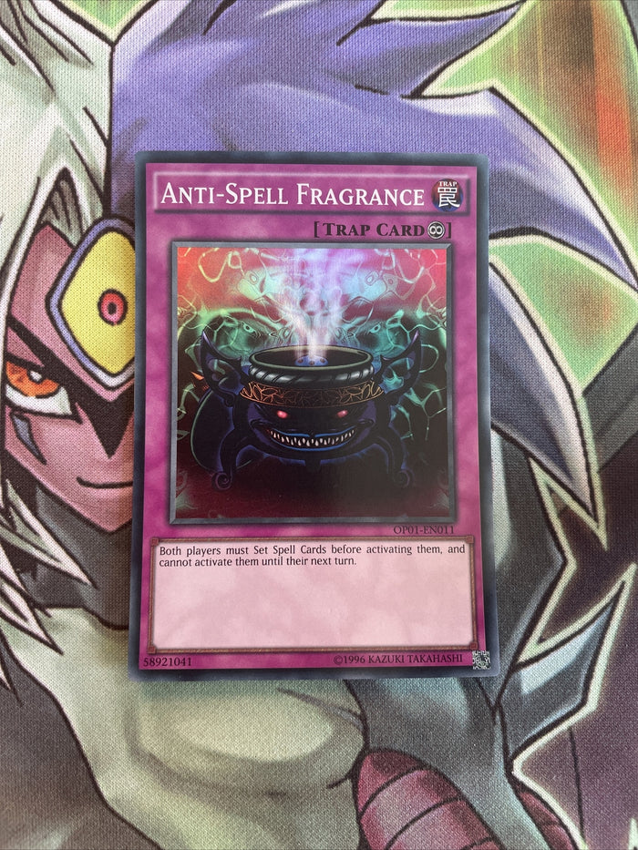 OP01-EN011 Anti-Spell Fragrance Super Rare 1st Edition NM Yugioh Card
