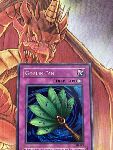 TFK-003 Yugioh! - Goblin Fan - Promo Card - Secret Rare (back)