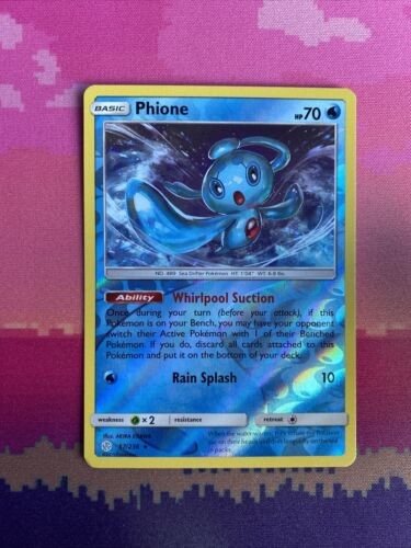 Pokemon Card Phione Cosmic Eclipse Reverse Holo Rare 57/236 NM
