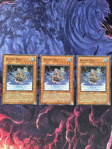 EOJ-EN027 x3 Raging Eria VG Yugioh Cards