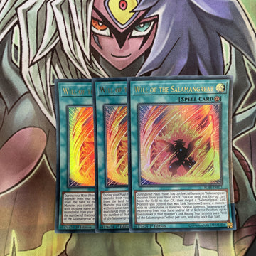 BLHR-EN073 x3 Will of the Salamangreat Ultra Rare Excellent Condition Yugioh