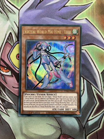PHRA-EN010 Virtual World Mai-Hime - Lulu Ultra Rare 1st Edition NM Yugioh Card