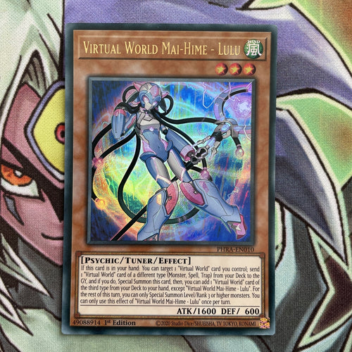 PHRA-EN010 Virtual World Mai-Hime - Lulu Ultra Rare 1st Edition NM Yugioh Card