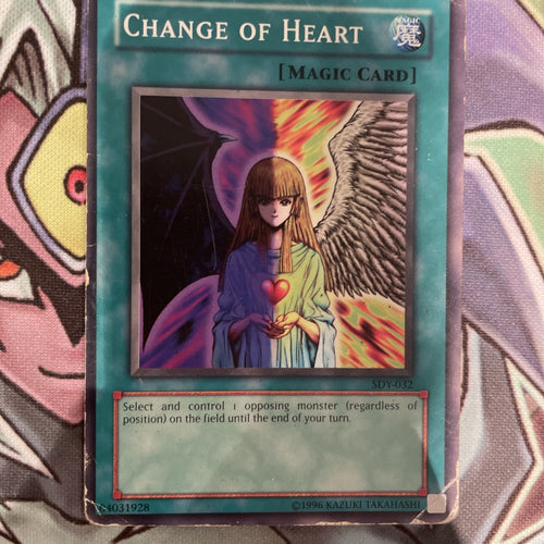 SDY-E030 Change Of Heart Common Varying Editions WORN Yugioh Card