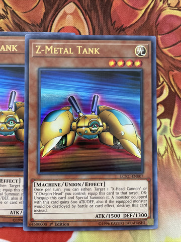 LCKC-EN007 x3 Z-METAL TANK YUGIOH CARDS (back)