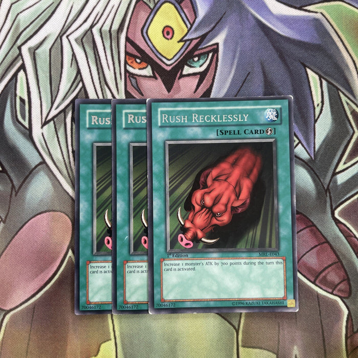 MRL-E043 x3 Rush Recklessly Rare Excellent Conditon Yugioh