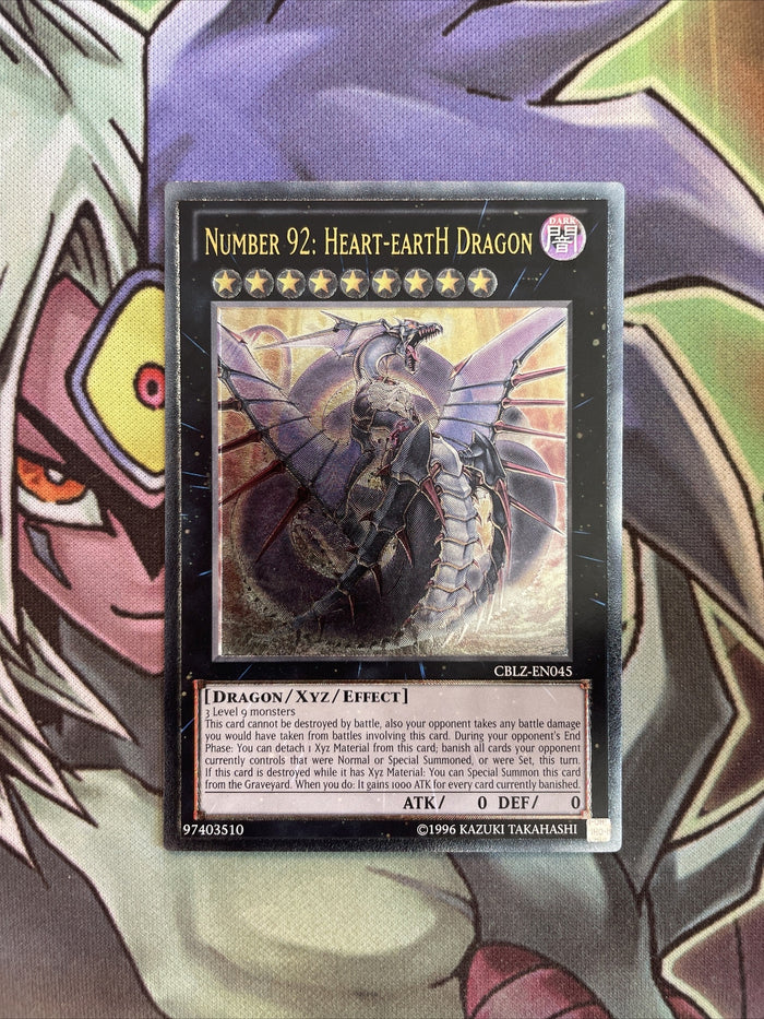 CBLZ-EN045 Number 92: Heart-EartH Dragon Ultimate Unl Edition NM Yugioh Card