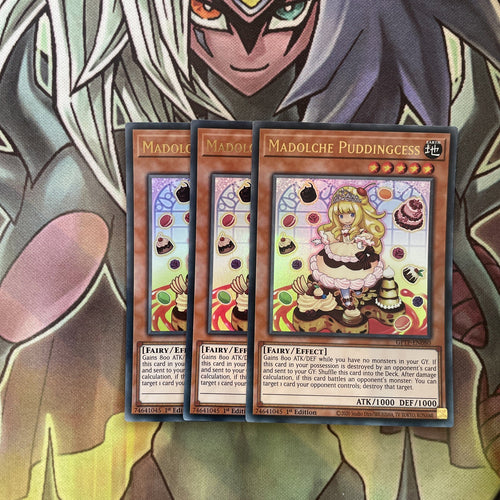 GFTP-EN080 x3 Madolche Puddingcess Ultra Rare Excellent Condition Yugioh