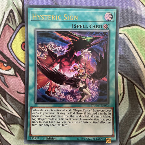 DUOV-EN093 Hysteric Sign Ultra Rare ANUBIS SHIFT 1st Edition NM Yugioh