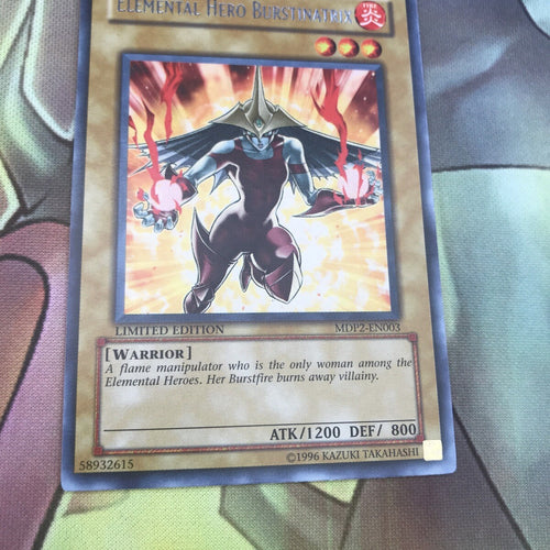 MDP2-EN003 Elemental Hero Burstinatrix Rare Limited Edition Mint Yugioh