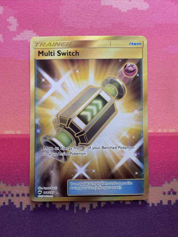 Pokemon Card Multi Switch 164/147 Secret Rare Burning Shadows Near Mint
