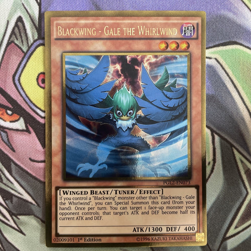PGL2-EN073 Blackwing - Gale The Whirlwind Gold Rare 1st Edition NM Yugioh Card