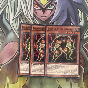 DESO-EN002 x3 Destiny HERO - Dyntag Super Rare Excellent Condition Yugioh