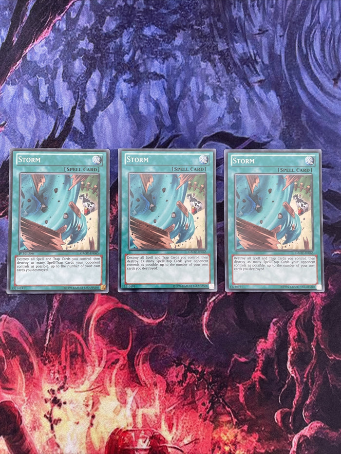 GAOV-EN065 x3 Storm Short Print Common Yugioh Card