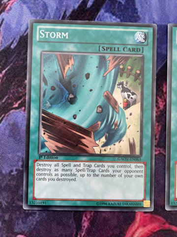 GAOV-EN065 x3 Storm Short Print Common Yugioh Card (back)