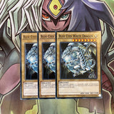 SDKS-EN009 x3 Blue-Eyes White Dragon Common Excellent Condition Yugioh