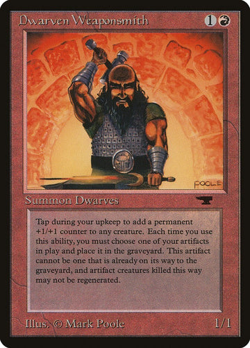 Dwarven Weaponsmith - Antiquities Excellent Magic MTG