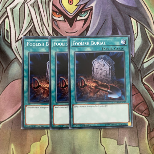 LEHD-ENC17 x3 Foolish Burial Common Excellent Condition Yugioh