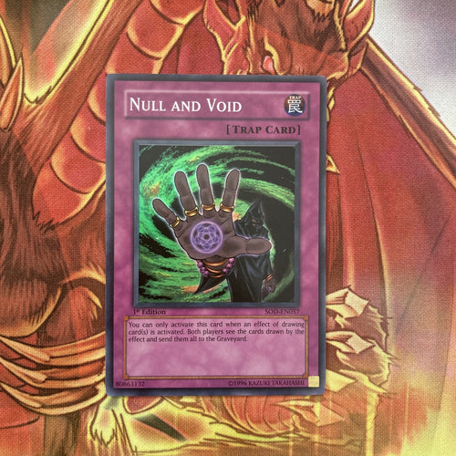 sod-en057 Null and Void 1st Edition (NM) Super Rare Yugioh!