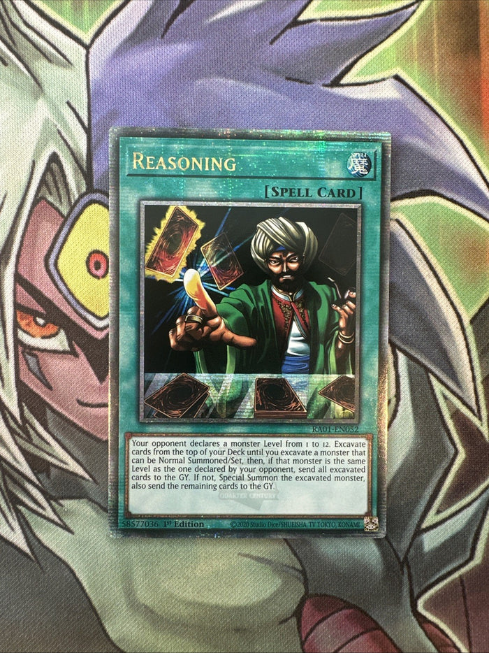 RA01-EN052 Reasoning Quarter Century Secret 1st Edition NM Yugioh Card