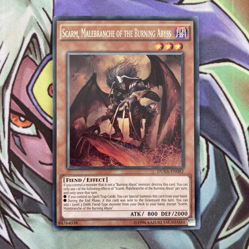 DUEA-EN082 Scarm, Malebranche Of The Burning Abyss Rare UNL Edition NM Yugioh Ca
