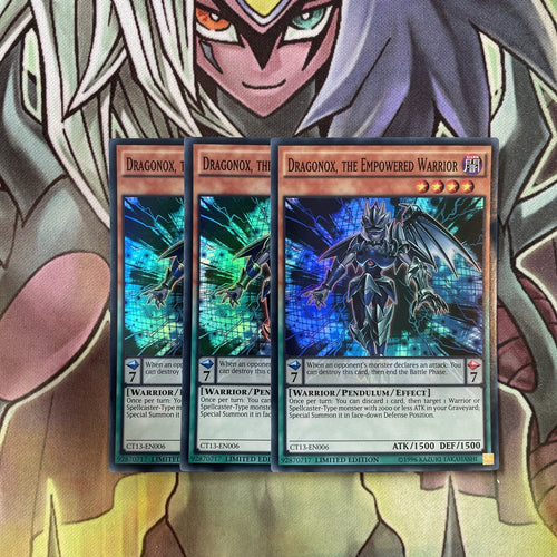 CT13-EN006 x3 Dragonox, the Empowered Warrior Super Excellent Condition Yugioh