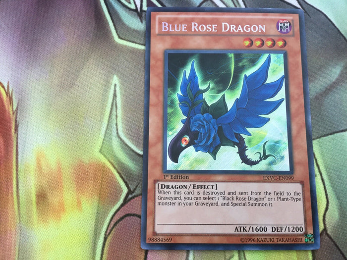 EXVC-EN099 Blue Rose Dragon 1st Edition Secret Rare Yugioh Card