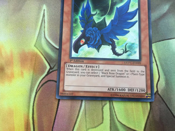 EXVC-EN099 Blue Rose Dragon 1st Edition Secret Rare Yugioh Card (back)