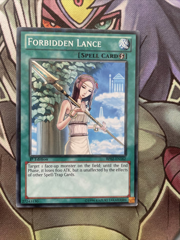 BP02-EN162 Forbidden Lance Mosaic Rare 1st Edition NM Yugioh Card