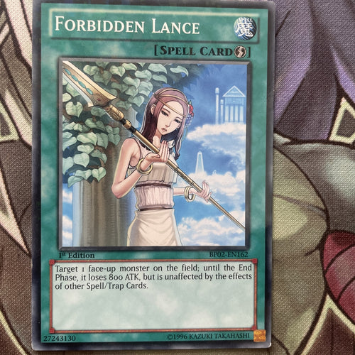 BP02-EN162 Forbidden Lance Mosaic Rare 1st Edition NM Yugioh Card