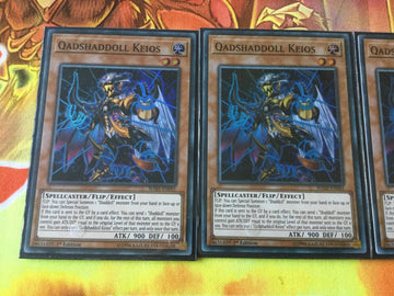 SDSH-EN001 3x Super Rare Oadshaddoll Keios 1st Edition! Yugioh (back)