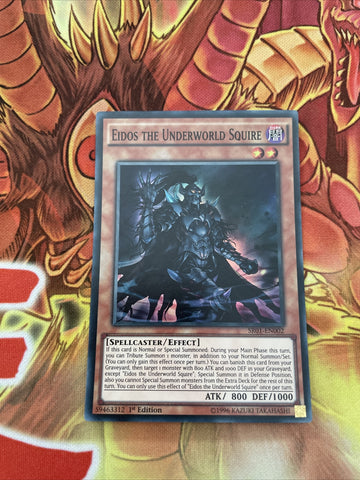 SR01-EN002 Eidos the Underworld Squire Super Rare 1st Edition Yugioh
