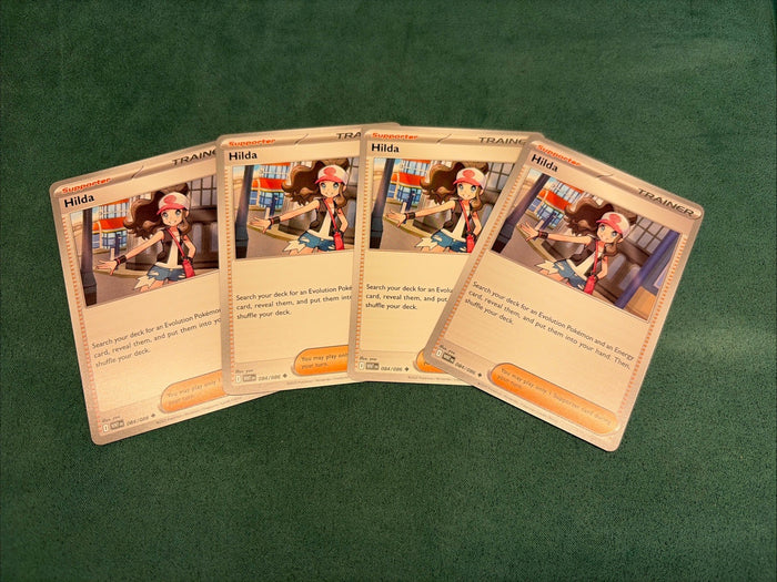 4 x Hilda - 084/086 - Trainer Playset - White Flare - English - Pokemon TCG [NM]