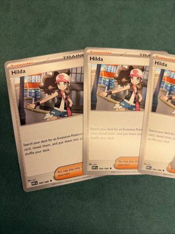 4 x Hilda - 084/086 - Trainer Playset - White Flare - English - Pokemon TCG [NM] (back)
