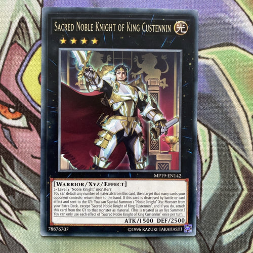 MP19-EN142 Sacred Noble Knight Of King Custennin Rare Unl Edition NM Yugioh Card