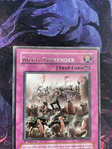 TLM-EN059 Royal Surrender 1st Edition Rare Excellent Yugioh (back)