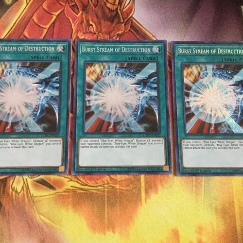 LCKC-EN025 AMERICAN PRINT YUGIOH  3 X BURST STREAM OF DESTRUCTION - LEGENDARY