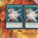 LCKC-EN025 AMERICAN PRINT YUGIOH  3 X BURST STREAM OF DESTRUCTION - LEGENDARY