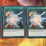 LCKC-EN025 AMERICAN PRINT YUGIOH  3 X BURST STREAM OF DESTRUCTION - LEGENDARY