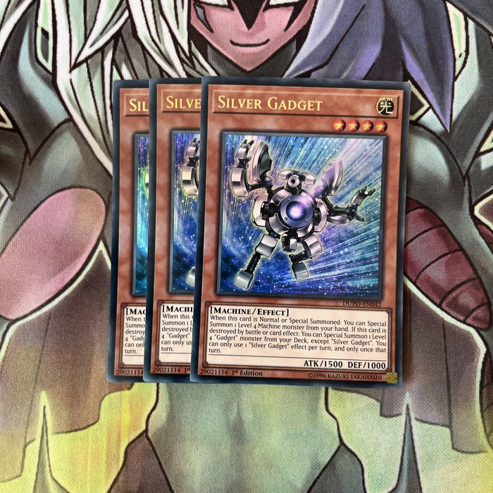 DUPO-EN042 x3 Silver Gadget Ultra Rare Excellent Condition Yugioh