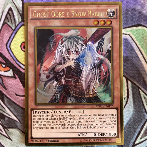 PGL3-EN052 Ghost Ogre & Snow Rabbit Gold Rare 1st Edition NM Yugioh Card