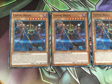 CYHO-EN020 3X YUGIOH COSMO BRAIN 1st EDITION COMMON CARDS NEAR MINT (back)