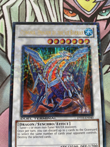 DT03-EN040 Gungnir, Dragon of the ice barrier duel terminal ultra Rare Yugioh (back)
