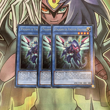 LVAL-EN045 x3 Paladin of Photon Dragon Rare Excellent Condition Yugioh