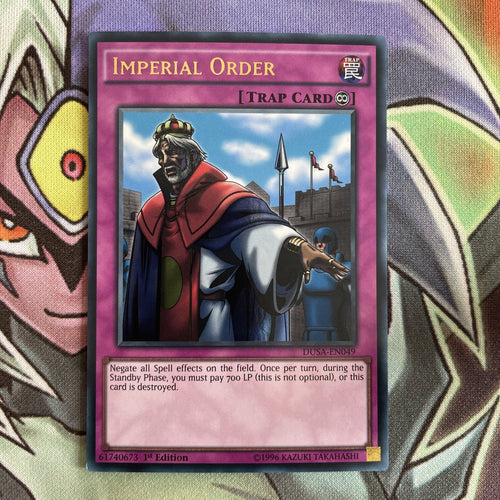 DUSA-EN049 Imperial Order Ultra Rare 1st Edition NM Yugioh Card