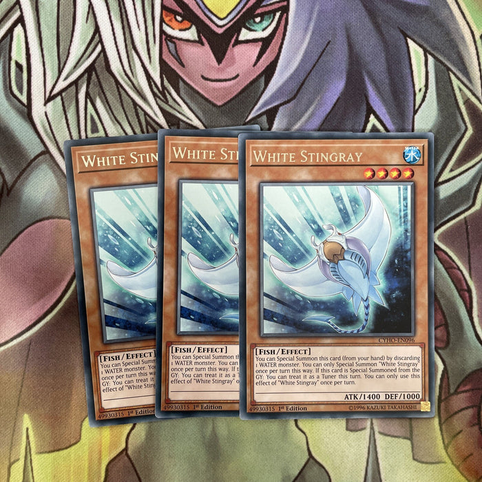 CYHO-EN096 x3 White Stingray Rare Excellent Condition Yugioh