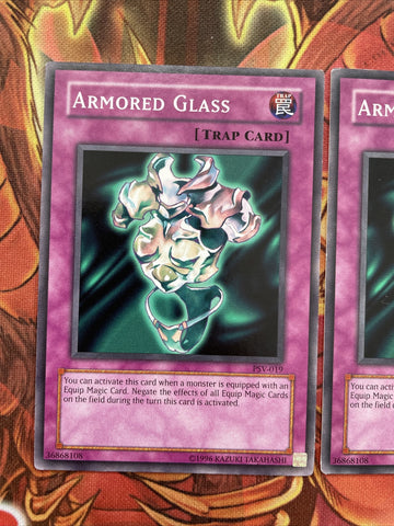 PSV-019 x3 Armored Glass - Common - unl Edition Yugioh (back)