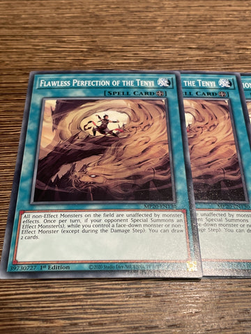 MP20-EN130 x3 Flawless Perfection Of The Tenyi NM/LP Common 1st Edition Yugioh (back)
