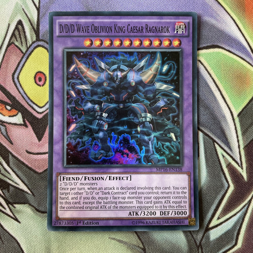 MP16-EN138 D/D/D Wave Oblivion King Caeser Ragnarock 1st Edition NM Yugioh Card