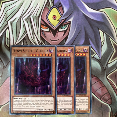 EGS1-EN019 x3 Tenyi Spirit - Vishuda Common Excellent Condition Yugioh